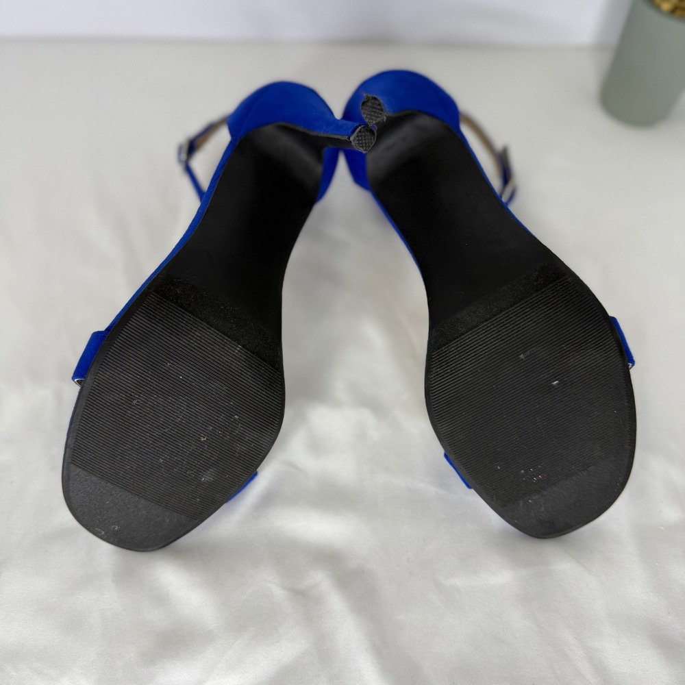 Material‎ Girl MBLAIRE6 Royal Blue Ankle Strap Stiletto Sandals Womens 8.5M - Picture 8 of 10